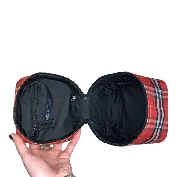 Burberry London Housecheck Red Canvas Vanity Bag - Picture 6 of 6